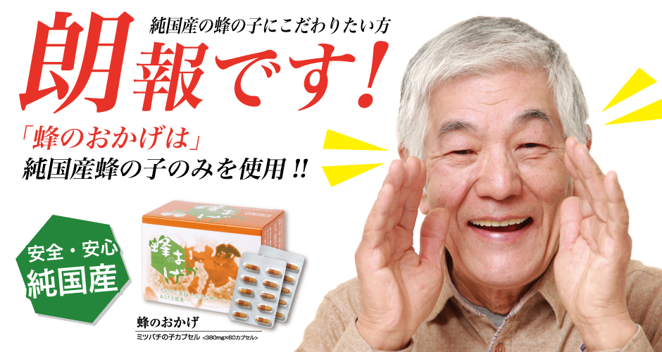 純国産蜂の子は蜂のおかげ
